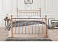 4ft6 Double Alex Rose Gold Traditional Metal Bed Frame 2